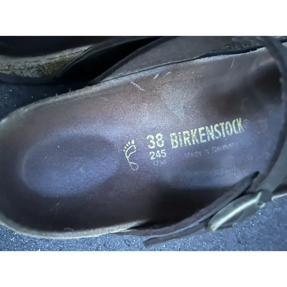 Womens Birkenstock Gizeh Style Bronzo Brown Color T-Strap Size 38 L7 M5 - Picture 6 of 7